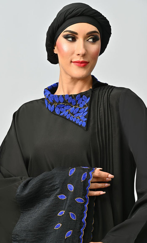 Naira Islamic Beautiful Embroidered Kaftan Style Abaya - EastEssence.com