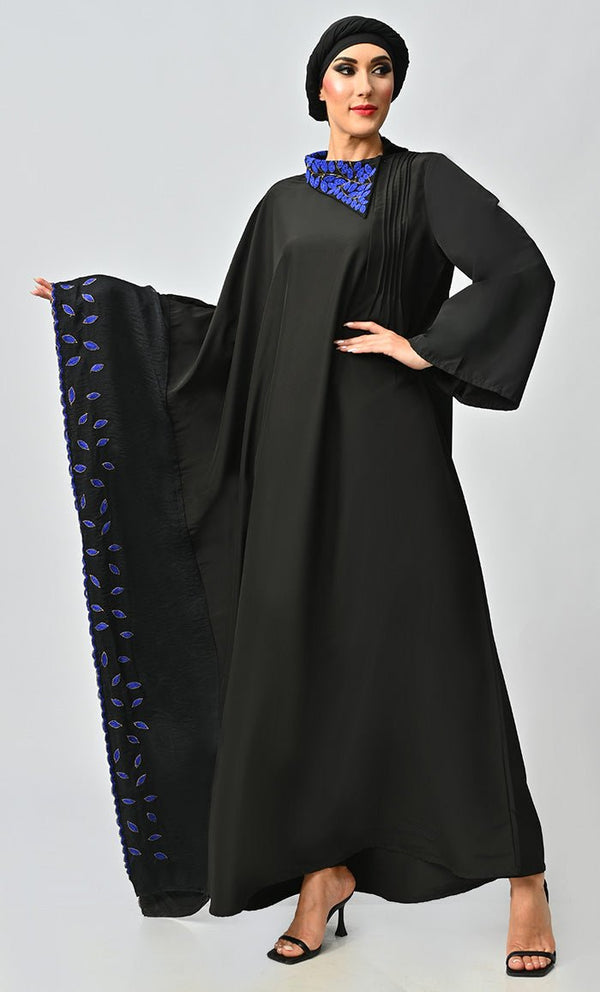 Naira Islamic Beautiful Embroidered Kaftan Style Abaya - EastEssence.com