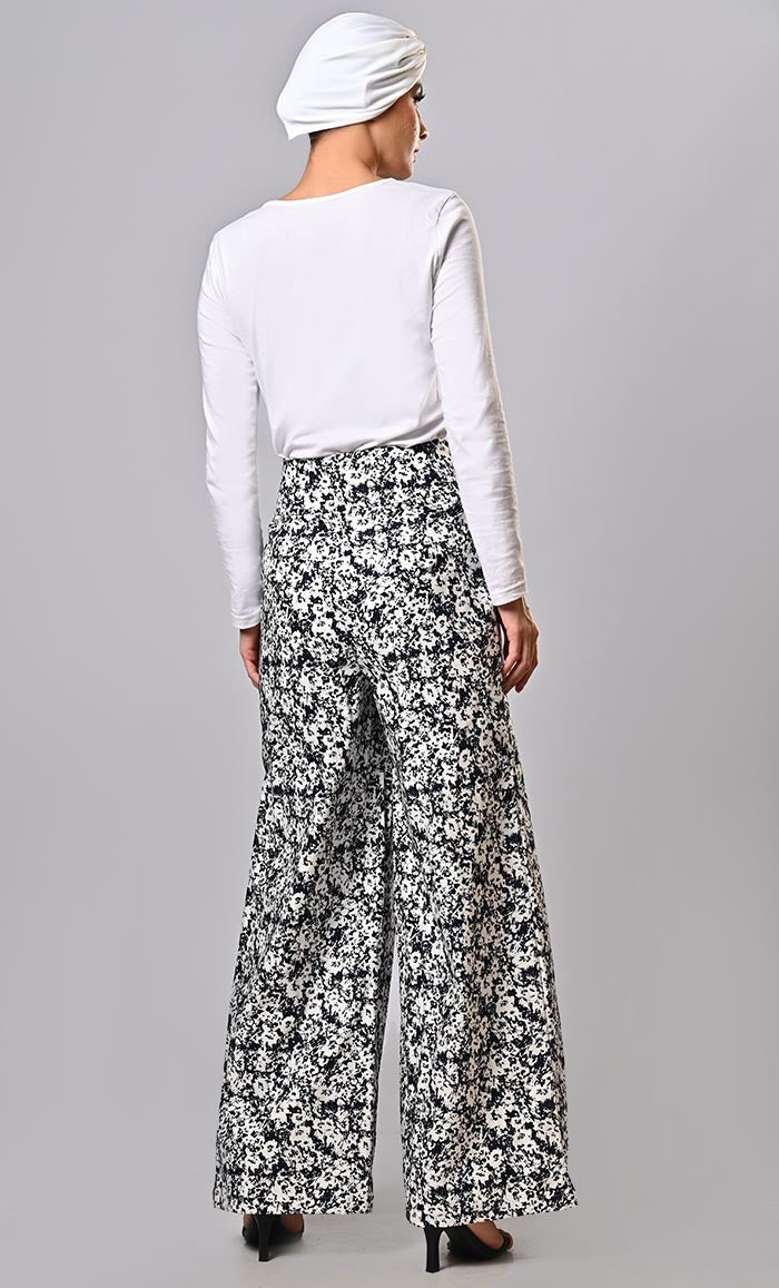 New Islamic modest printed pants with pockets - EastEssence.com