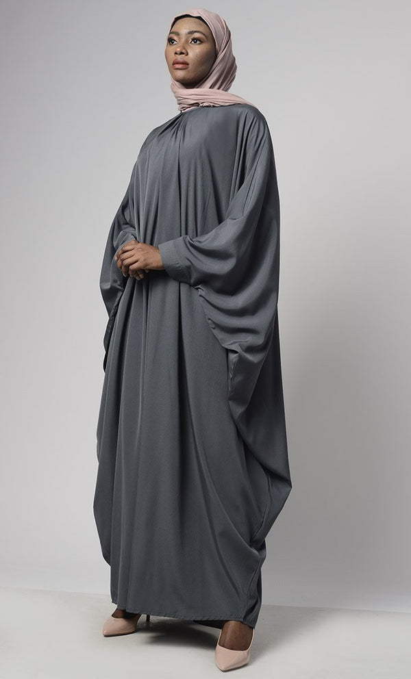 Islamic Maxi Abaya Kaftan-Grey