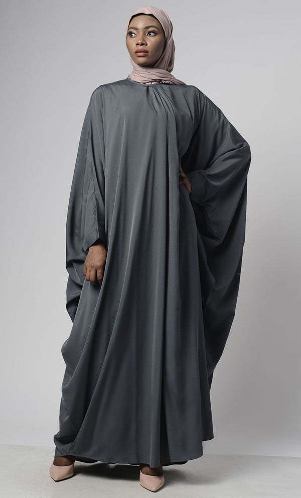 Islamic Maxi Abaya Kaftan-Grey