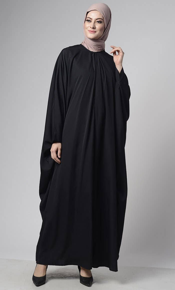 Islamic Maxi Abaya Kaftan-Black