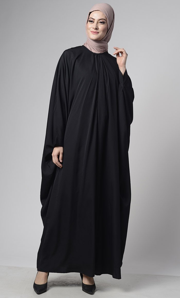 Islamic Maxi Abaya Kaftan-Black