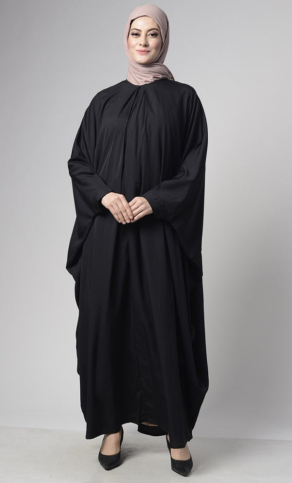 Islamic Maxi Abaya Kaftan-Black