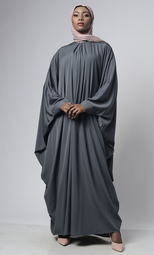 Islamic Maxi Abaya Kaftan-Grey