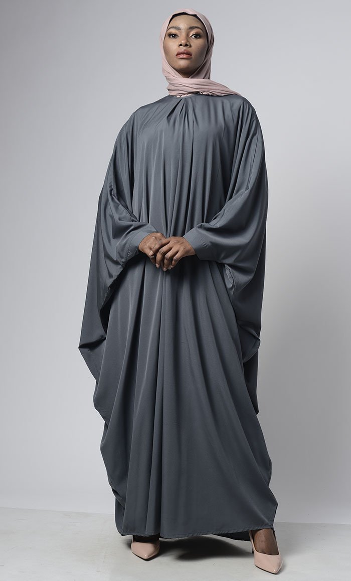 Islamic Maxi Abaya Kaftan-Grey