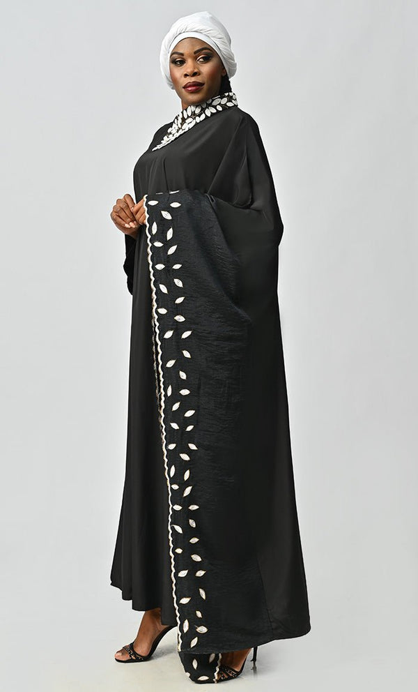 Pariwash Islamic Beautiful Embroidered Kaftan Style Abaya - EastEssence.com