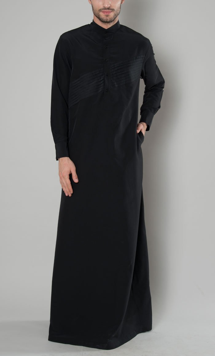 Pleated Accent Thobe - EastEssence.com