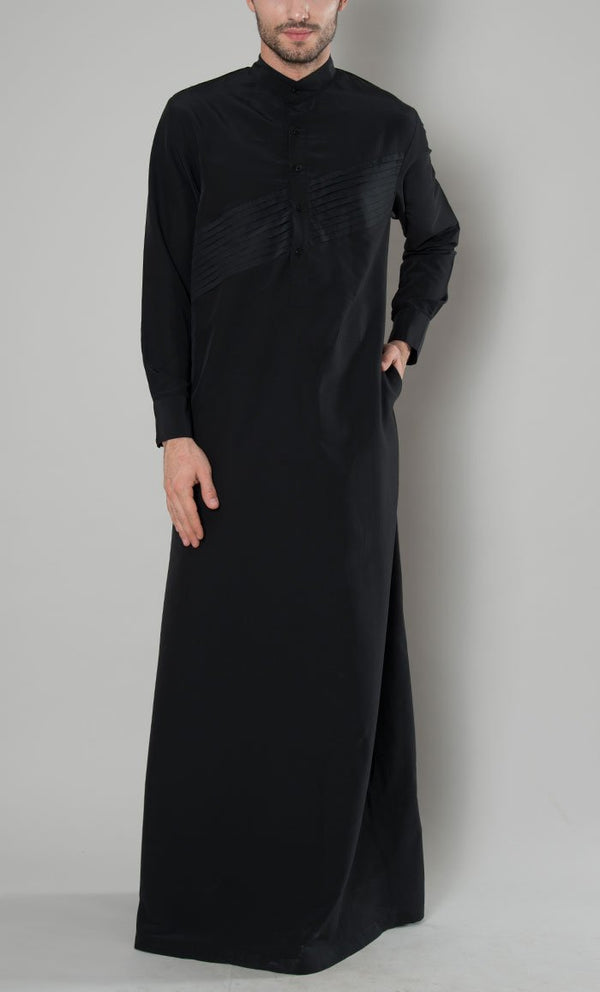 Pleated Accent Thobe - EastEssence.com