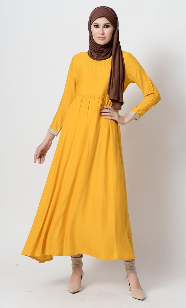 Pleated Anarkali Tunic And Pants Set - EastEssence.com