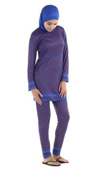 Purple & Blue Polyamide Swimsuit - Final Sale - EastEssence.com