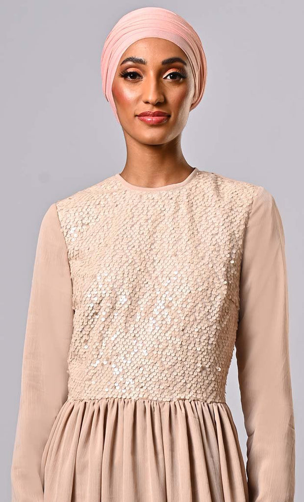 Radiant Elegance: Sequins Jumpsuit Abayas Embracing Modern Modesty - EastEssence.com