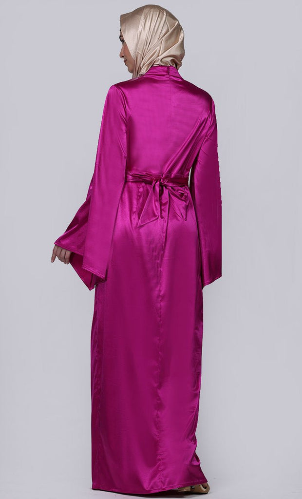 Ramadan Special Designer Tulip Style Overlaped Abaya - EastEssence.com