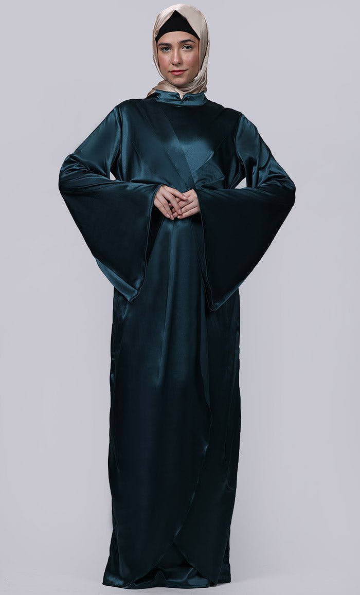 Abaya superposée style tulipe spécial Ramadan