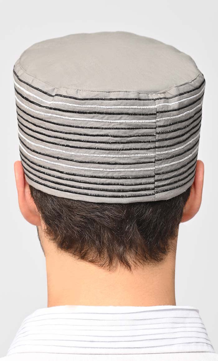 Rayan Abstract Embroidered Kufi - EastEssence.com