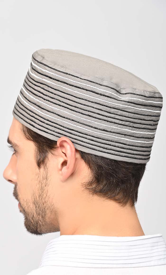 Rayan Abstract Embroidered Kufi - EastEssence.com