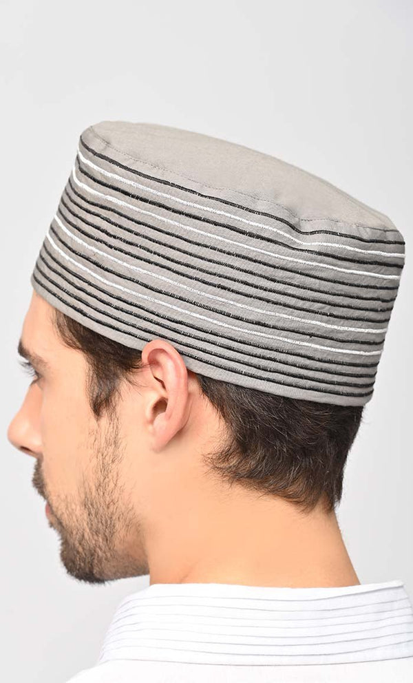 Rayan Abstract Embroidered Kufi - EastEssence.com