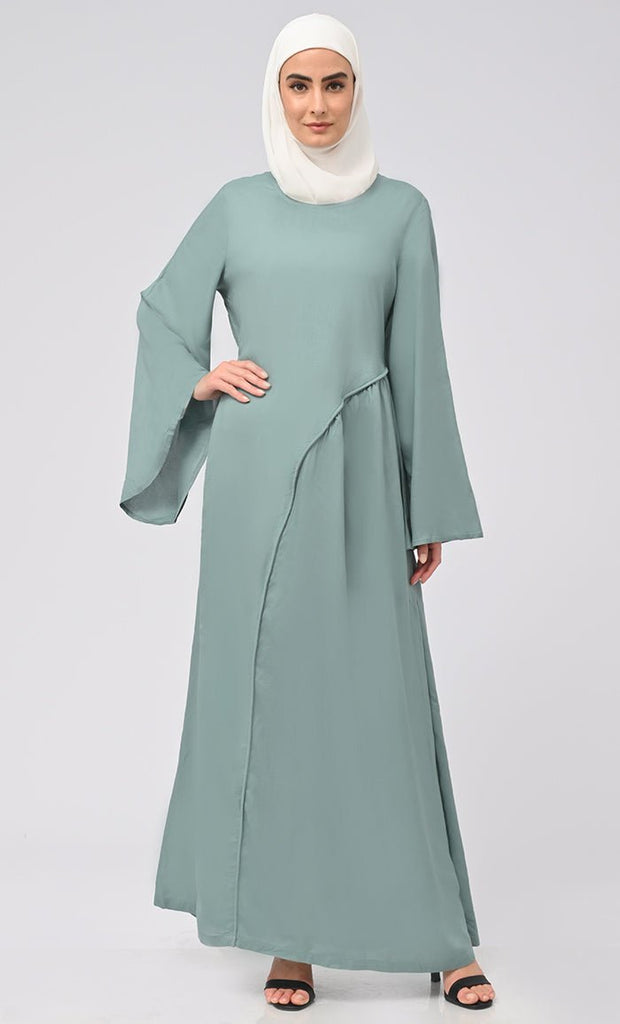 Rayon Modest Islamic Double Layer Dress For Women - EastEssence.com