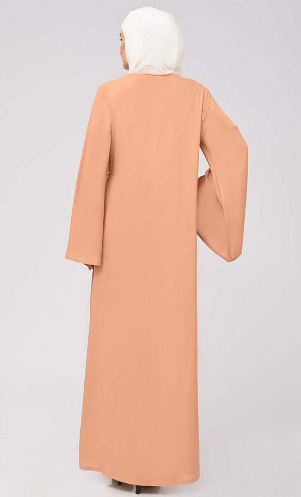 Rayon Modest Muslim Double Layer Dress For Women - EastEssence.com