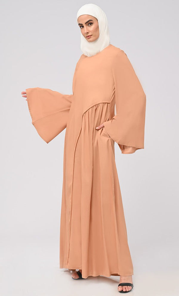 Rayon Modest Muslim Double Layer Dress For Women - EastEssence.com