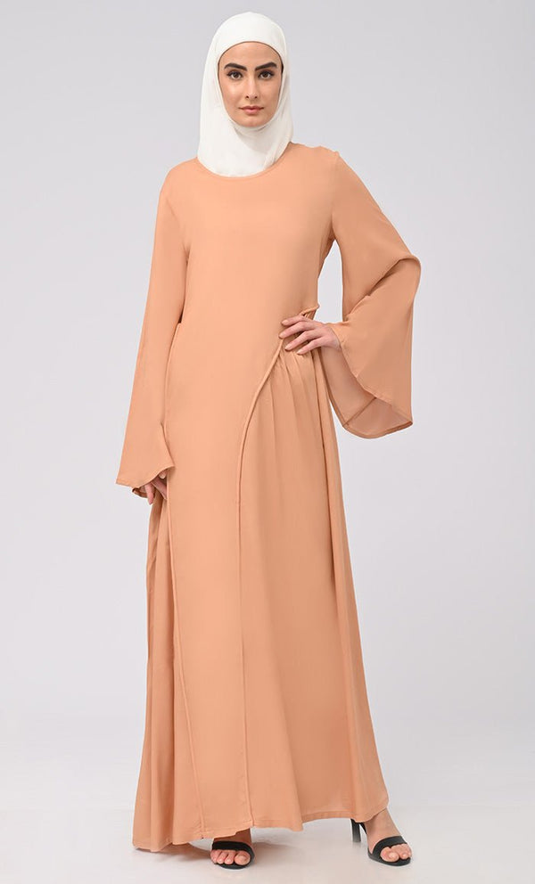 Rayon Modest Muslim Double Layer Dress For Women - EastEssence.com