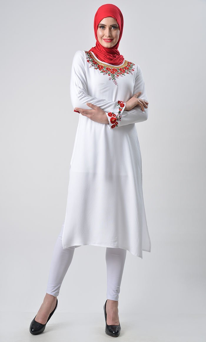 Rose Heavy Embroidered 2pc Set - EastEssence.com