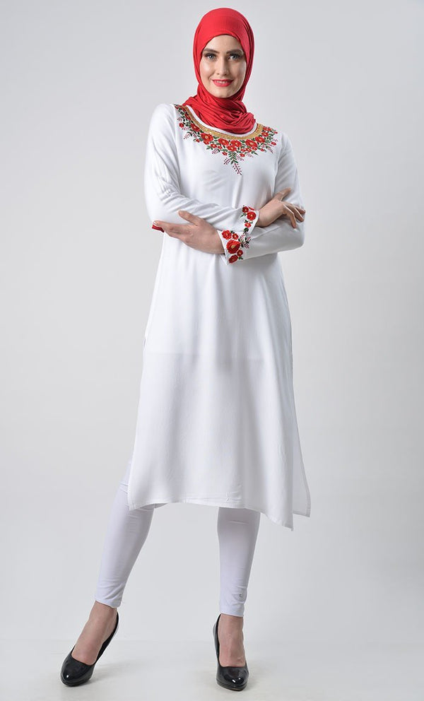 Rose Heavy Embroidered 2pc Set - EastEssence.com