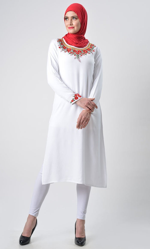 Rose Heavy Embroidered 2pc Set - EastEssence.com