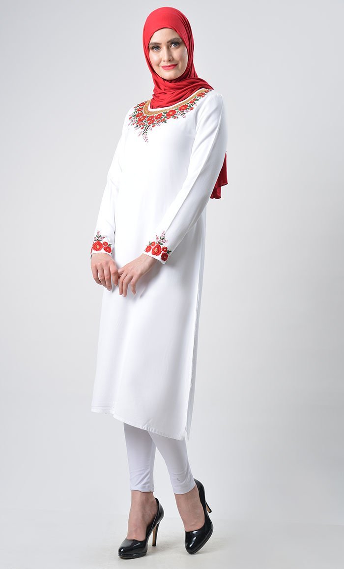 Rose Heavy Embroidered 2pc Set - EastEssence.com