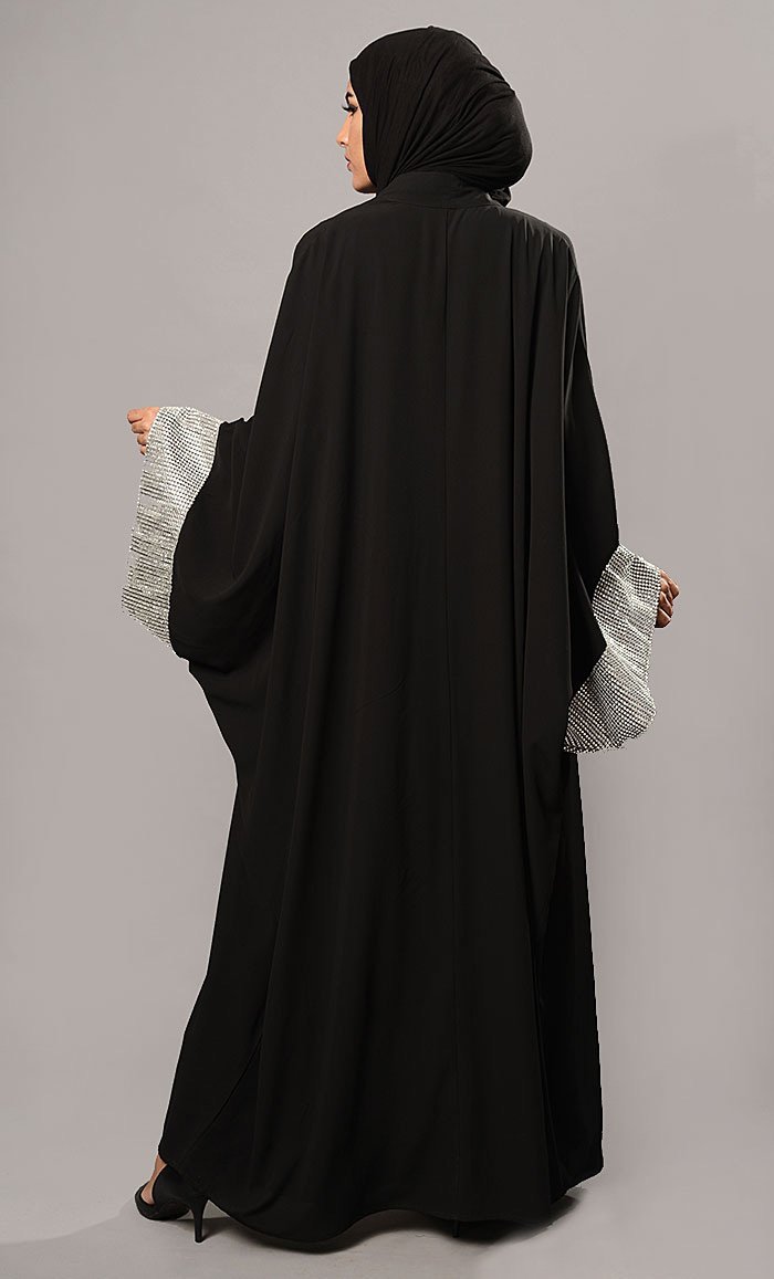 Sequins Embellsished Kaftan Style Abaya Dress - EastEssence.com