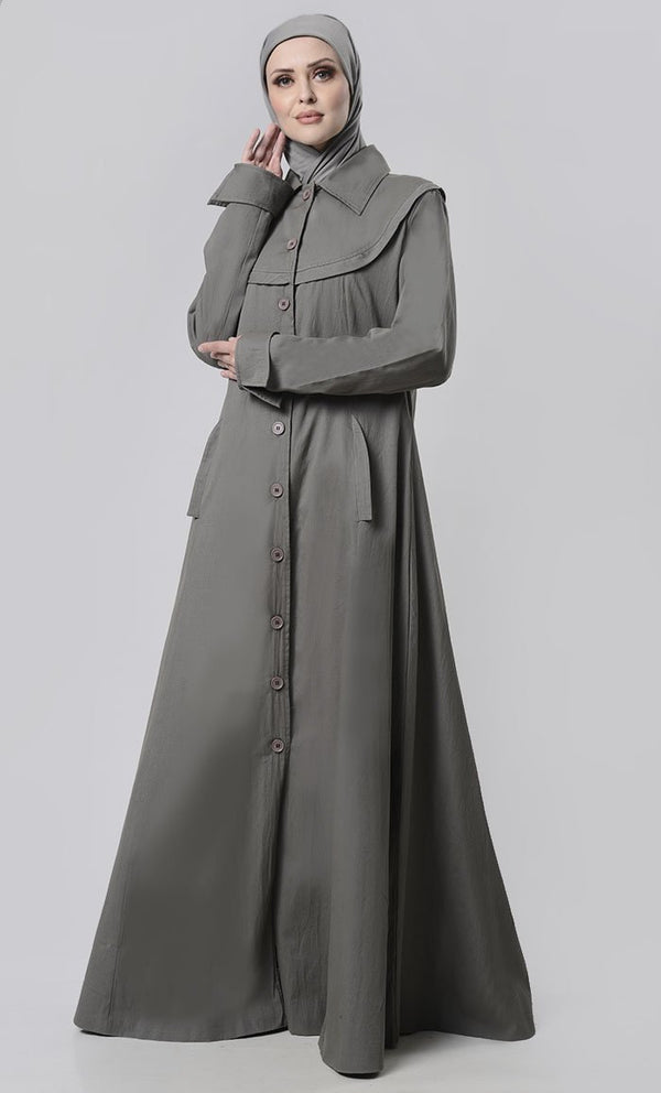 Simple Collar Heavy Layer Jacket