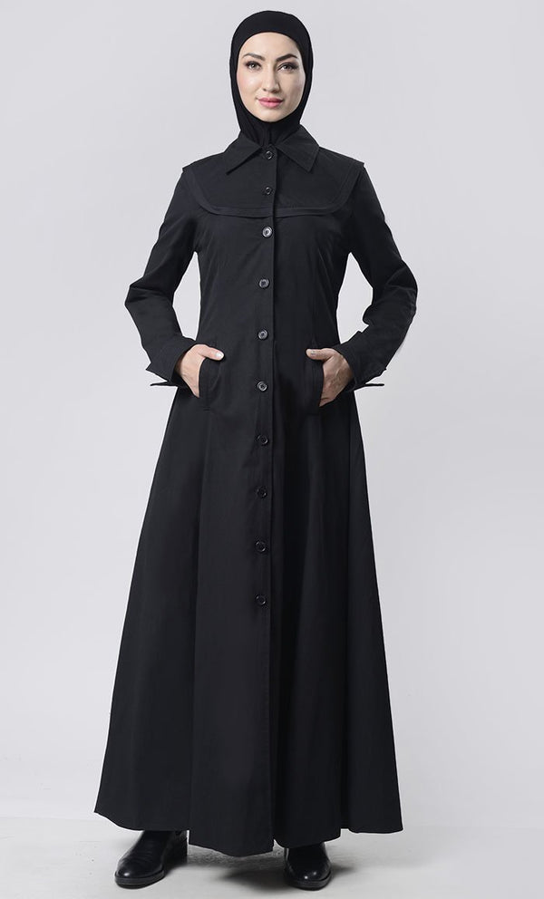 Simple Collar Heavy Layer Jacket - EastEssence.com