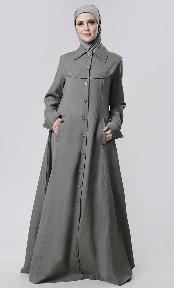 Simple Collar Heavy Layer Jacket