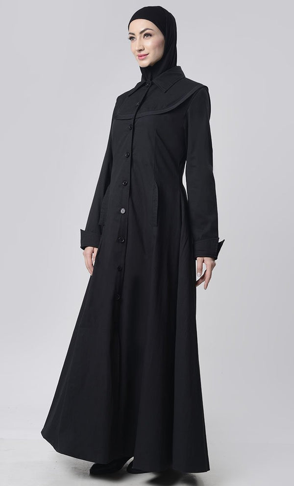 Simple Collar Heavy Layer Jacket - EastEssence.com