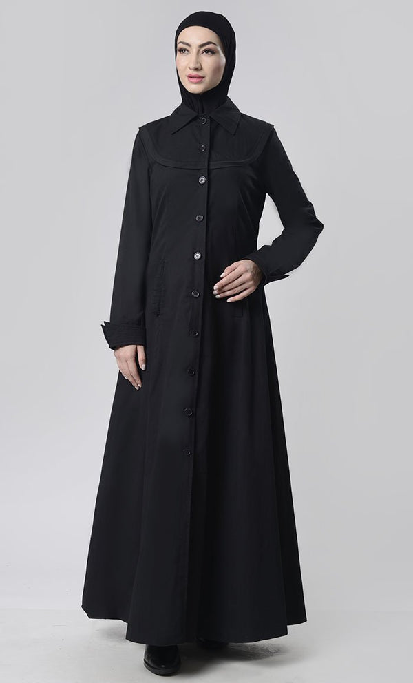 Simple Collar Heavy Layer Jacket - EastEssence.com