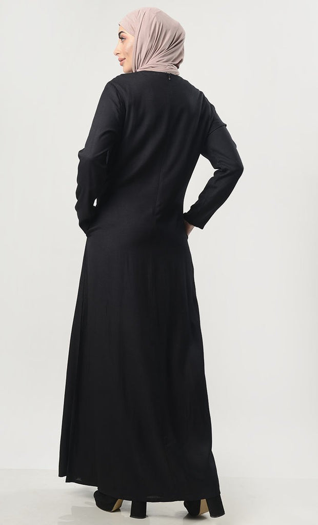 Simple Everyday Abaya With Pockets - EastEssence.com
