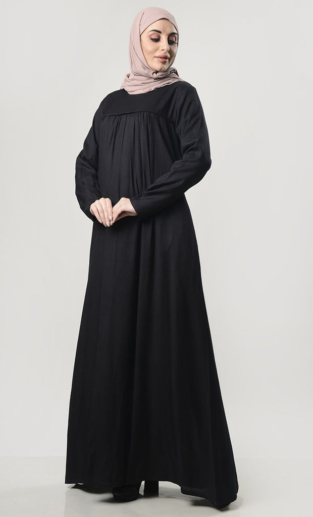 Simple Everyday Abaya With Pockets - EastEssence.com
