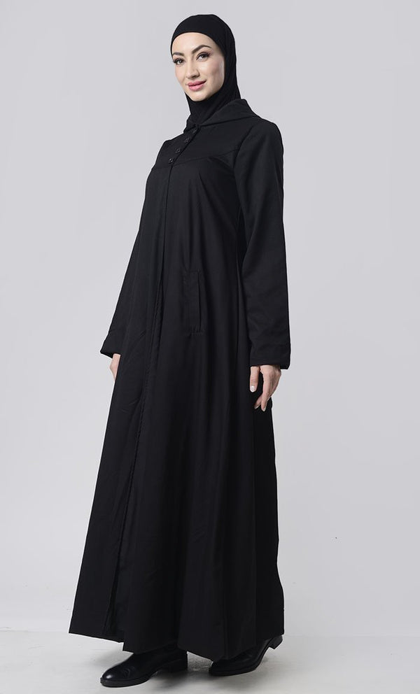 Simple Hooded Heavy Layer Jacket - EastEssence.com