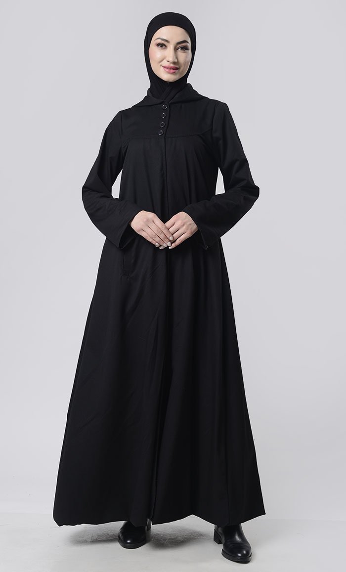 Simple Hooded Heavy Layer Jacket - EastEssence.com