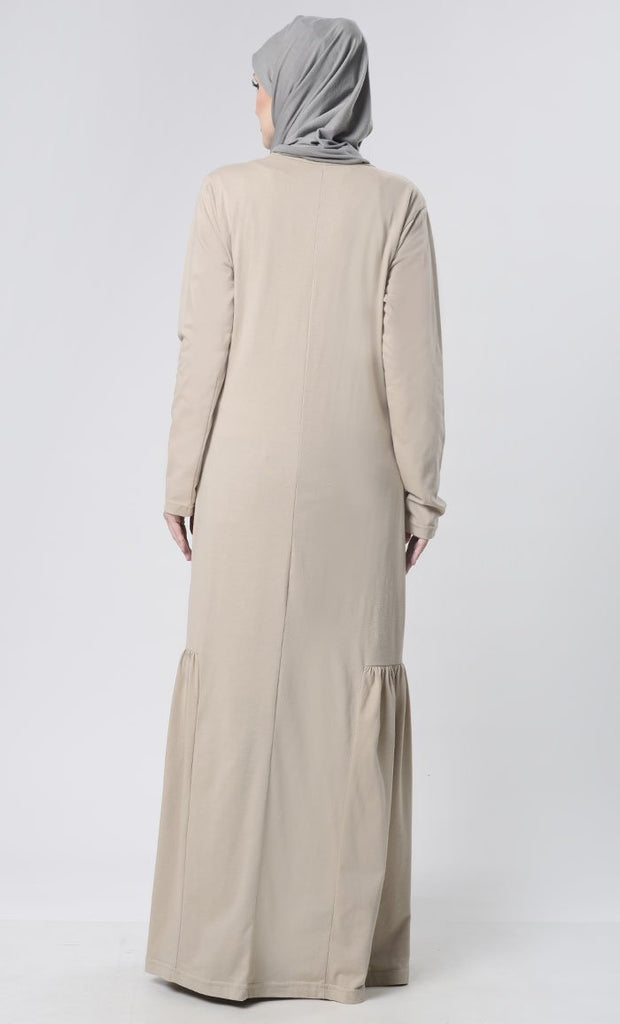 Simple Knit Abaya With Pockets - EastEssence.com