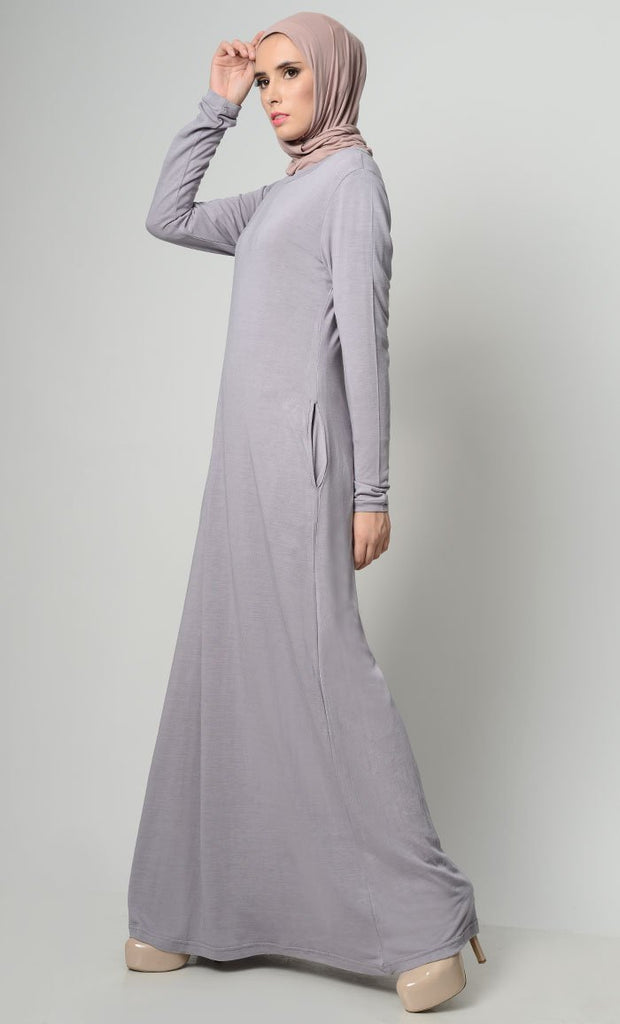 Simple Tee-Shirt Style Abaya - EastEssence.com
