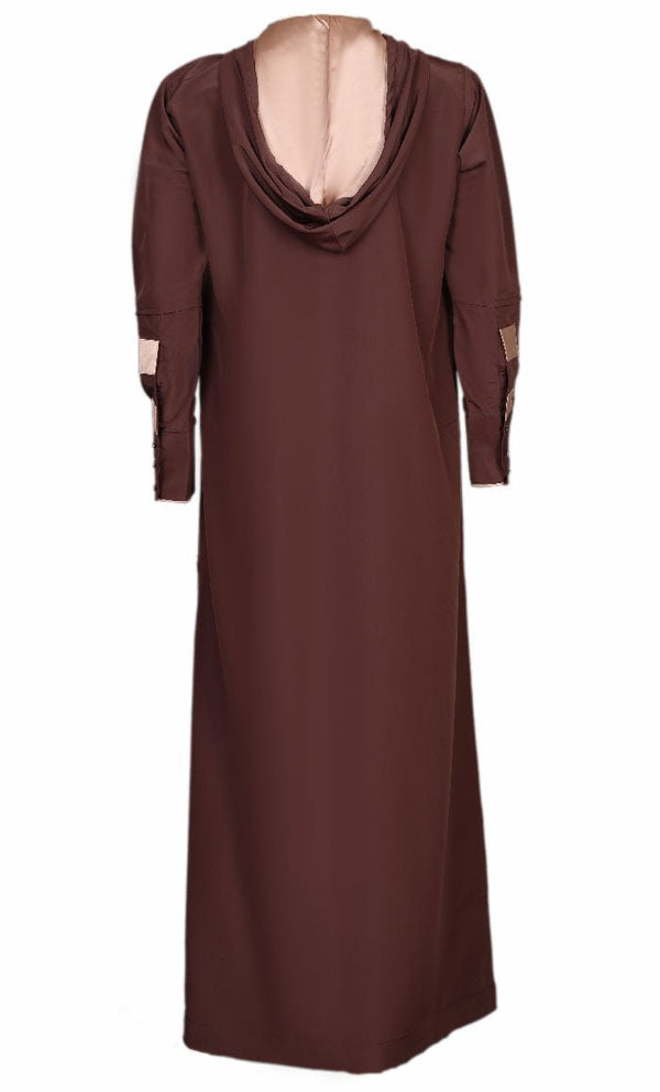 Smart Hoody Thobe For Men With Cuffs