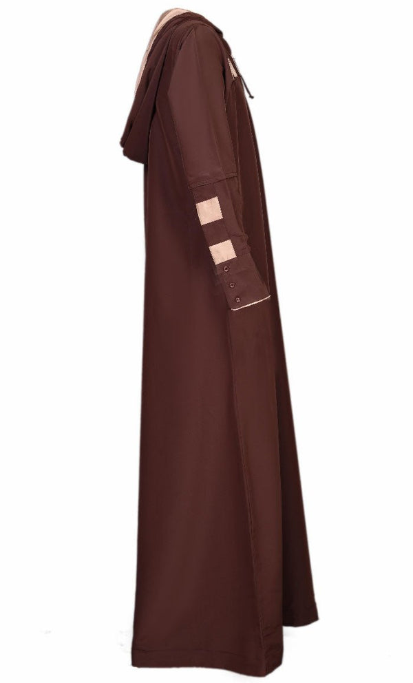 Smart Hoody Thobe For Men With Cuffs