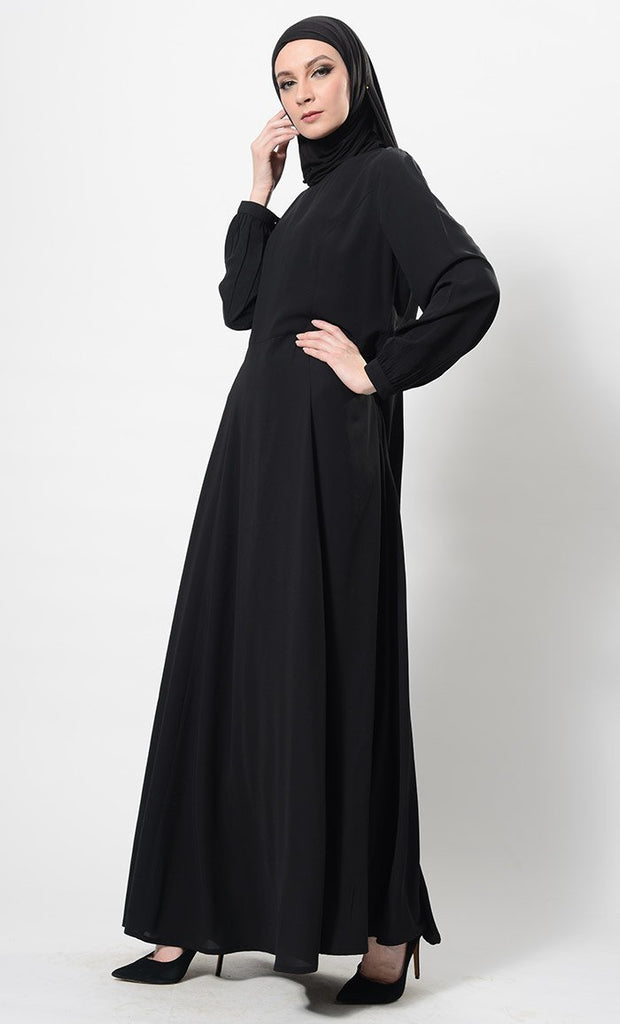 Sober Sublime Abaya Dress And Hijab Set - EastEssence.com