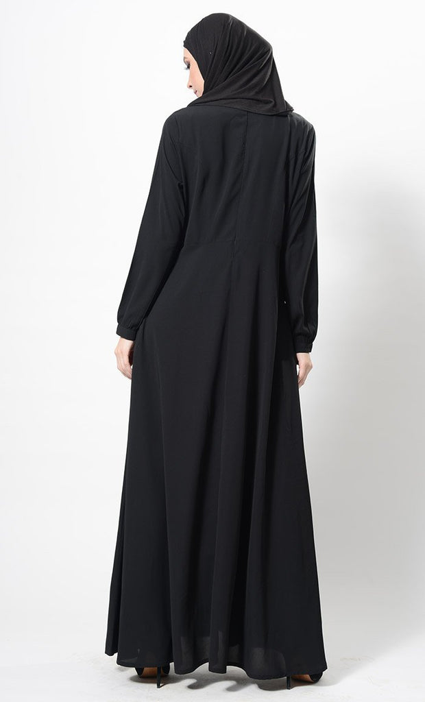 Sober Sublime Abaya Dress And Hijab Set - EastEssence.com