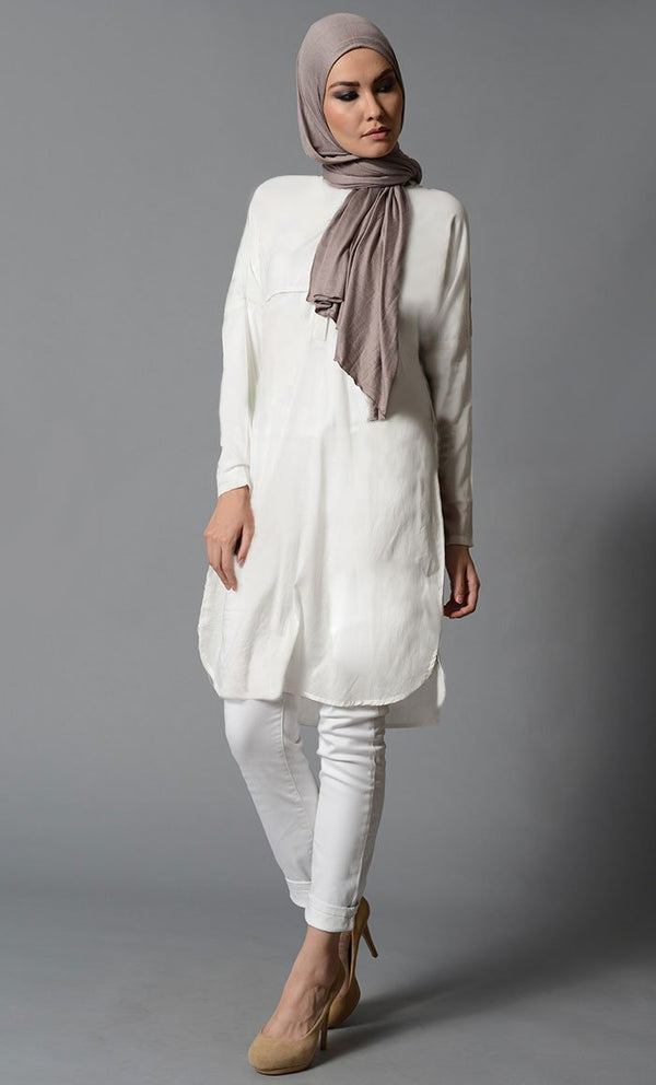 Solid Cotton Everyday Tunic - EastEssence.com