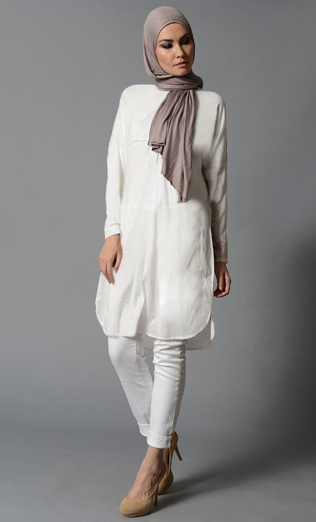 Solid Cotton Everyday Tunic - EastEssence.com