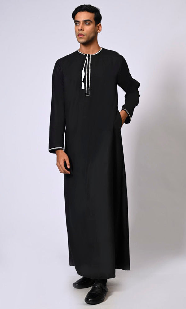 Sophisticated Black Men's Thobe