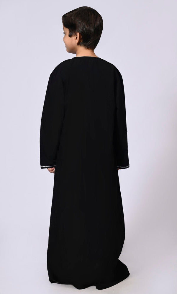 Sophisticated Boy's Black Thobe