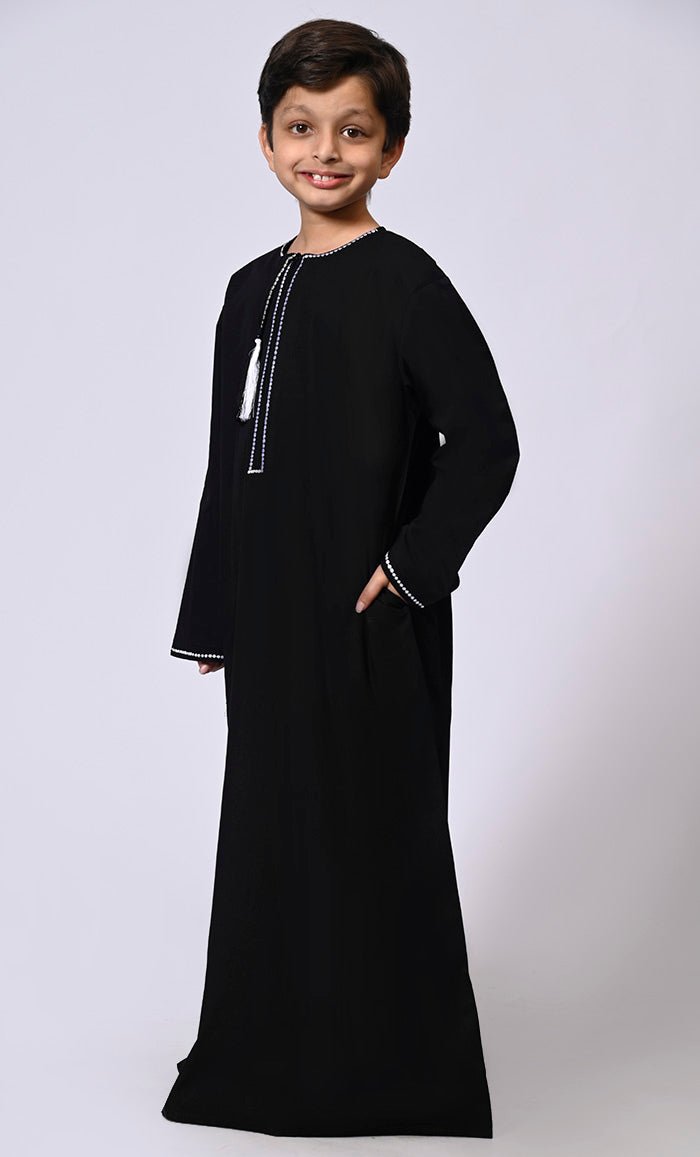 Sophisticated Boy's Black Thobe